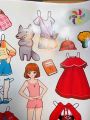 Búp bê giấy thay đồ phong cách Hàn Quốc giấy cắt thủ công cho bé Combo 6 hình siêu đáng yêu BB0021. 