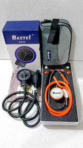 Baxtel APG PURPLE RING Aneriod Sphygmomanometer With ORANGE Deluxe Stethoscope