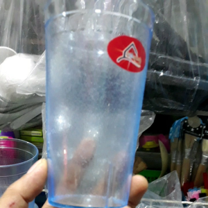 gelas plastik mika akrelik tahan panas bening merk ALexish tidak gampang pecah uk 400ml dama 600ml