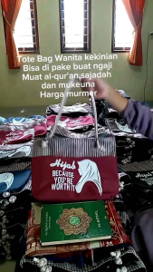 Paket Hemat (2 pcs) Tote Bag Wanita Viral Kekinian-Tote Bag Ngampus/Tote Bag Buat Ngaji/Tote Bag Resleting/Tote Bag Tali Sumbu
