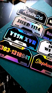 FREE CUSTOMIZED PLATE FOR E-BIKE/MC ACRYLIC FIBER ( WATERPROOF/FADE RESISTANT )