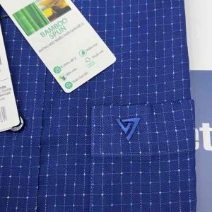 (1N1526)Áo sơ mi viettien ngắn tay lai bầu (Regular )