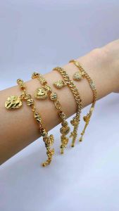 Gelang Tangan Love Charm Emas Bangkok Gold Plated Bracelet Daily Wear