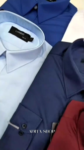 Kemeja LORIENT Polos Lengan Panjang Slimfit Size M L XL Panjang Pria Dewasa