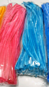 100pcs+-  Colorful Chenille stem pipe assorted colours flor art DIY craft handicraft chenille sticks dawai bulu twist sticks 30cm panjang