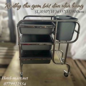 XE ĐẨY THU GOM CHÉN DĨA GOM CHẤT THẢI