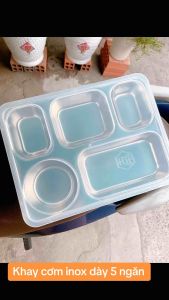 Khay cơm inox 5 ngăn loại dày cao cấp