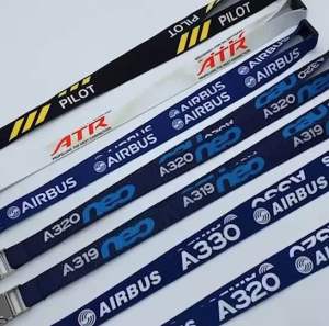 Premium AIRBUS  Lanyard สายคล้องบัตรพนักงานของแท้ เหมาะสำหรับนักบิน หรือแฟนๆการบิน