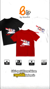 Kaos Merah Putih Agustusan Kaos Anak laki laki perempuan Spesial Kemerdekaan HUTRI