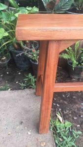 ม้านั่งไม้ยางนา ม้านั่งยาว ม้านั่งสนาม ม้านั่งกลางแจ้ง ม้านั่งไม้จริง ขนาด 25*100*45cm