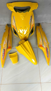 Full Set Cover Ful Body Halus Yamaha Mio Sporty Kuning Plus Striping 2006 API