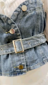 ●ECLAIRE● 003 Vest Rompi Jeans Kasual Chic Urban