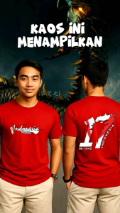 IB COLECTION NDONESIA - TSHIRT / BAJU / KAOS 17 AGUSTUS 1945 INDONESIA MERDEKA S3