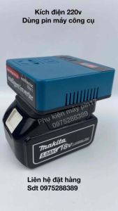 Kích điện dùng pin máy công cụ 18-21v lên 220v công suất 100w