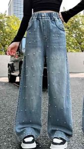 Celana Jeans Anak Perempuan Kulot Pearly Jeans Cantik Modis Fashion Style Import