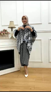 Batik Set Cardigan Katun Premium Baju Kondangan Kekinian Kebaya Wanita
