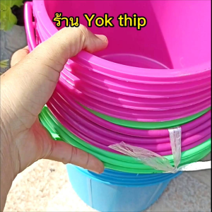 (💥พร้อมส่ง)จากไทย(ถัง12ใบ)💥ยกโหล ปากกว้าง 15cm./19cm.ถังน้ำ ขันน้ำ ถังน้ำเล่นสงกรานต์ ถังตักน้ำ อาบน้ำ ตักน้ำ อุปกรณ์ตักน้ำ ถังน้ำแข็ง ถังผสมสี ใส่ของ ใส่น้ำ