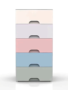 5-Tier High-Grade Plastic Drawer Storage Cabinet Wardrobe Organizer (L40/48 x W30 x H80cm)