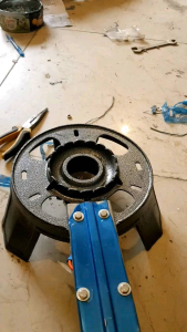 Combo bếp ga công nghiệp 7t2 khè phun tăng áp đầu đốt gang và van dây GAS