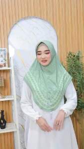 Jilbab Bergo Size L Instan Daily Jersey Motif Printing Premium