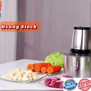 2L 3L & 6L Stainless Steel Heavy Duty Chopper Big Capacity Blender Food Mixer - Pengisar Daging Cili Bawang 绞肉机,商用绞肉机 Chopper Food Processor
