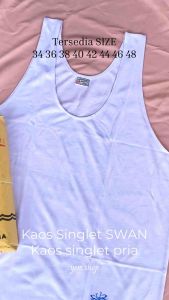 Kaos Singlet Pria Kaos Dalam Putih SWAN size 34 36 38 40 42 44 46 48 Kaos Dewasa
