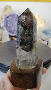 Natural Brazil High Grade Four Seasons Phantom Crystal Point Ornament FP06 #PhantomQuartz
