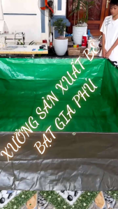 bể bạt xanh bộ đội dùng trong chăn nuôi .