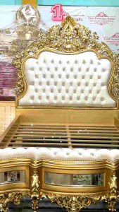 TEMPAT TIDUR MEWAH SULTAN 180 x 200 DPAN JATI JEPARA TERBARU KLASIK ELEGAN MODERN