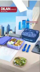 Dilan Series Tas Bekal Kotak Makan Dapat Sendok Garpu Set