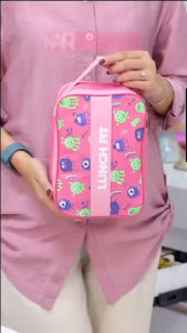 Kairi Series Tas Bekal Kotak Makan Bulat Dapat Botol sendok Garpu set