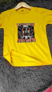 Baju Cappuccino Assasino Karakter TUNG TUNG SAHUR Anak Laki Laki - Kaos Distro Cowok Karakter Anomali Keren Umur 1 - 12 Tahun