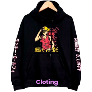 ONE PIECE ORISINILJAKET SWEATER QUALITY KEKINIAN BAHAN PLEECE MONKEY D LUFFY SABLON DTF PREMIUM TANGAN FUL SABLON