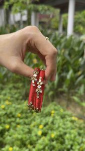 Premium Red Silk thread bangles