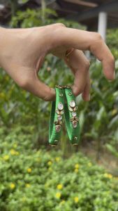 Premium Silk Thread Green Bangles