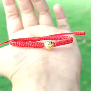 Vòng Tay Lắc Tay Dây Chỉ Đỏ May Mắn Mix Charm Bi Kim Tiên - MS027