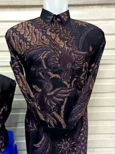 KEMEJA BATIK COUPLE AYAH DAN ANAK BAHAN KATUN SOLO PREMIUM 40S