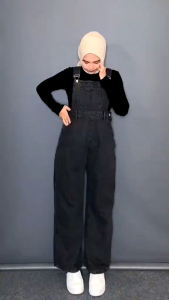 Overall Jumpsuit Jeans Wanita Hitam Celana Kodok Jeans Wanita Jumpsuit Wanita Jumpsuit Jeans