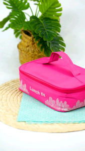 Set Tas Bekal Lunch Fit Square Deluxe Bag - Lunch Kotak Makan Nico Shopping
