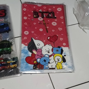 Plastik Ulang Tahun (ultah) BTS 21/ Plastik Karakter / Plastik Snack OPP BTS 21 isi 10pcs ukr 22x40