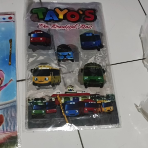 Plastik Ulang Tahun (ultah) TAYO/ Plastik Karakter / Plastik Snack TAYO 10pcs ukr 22x40