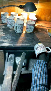 Peranakan Nonya Nyonya Mug Varieties Colors Hand Painted Art By Skill Artist