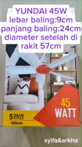 KIPAS YUNDAI GANTUNG YUNDAI 45W PLASTIK