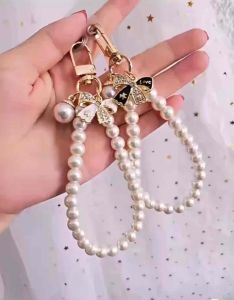 [UNIKUSUKA] Tali Gantungan hp mutiara lanyard phone strap manik bunga mutiara aksesoris hp gantungan kunci