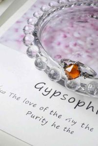 ￼Cincin Kristal Natural Crystal Garnet Rings 纯天然水晶唐塔石榴石戒指 4522