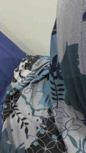 Tudung sarung mosscrepe bercorak | size M