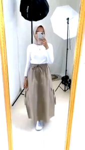 CARGO ROK |  Rok Cargo Wanita Premium Rok Korean Style  Rok Cargo Katun Twill Drill