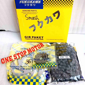 GEAR SET GIR SET PAKET SUZUKI SMASH ORIGINAL ORI ASLI FUKUKAWA 428H-100L/35T-14T
