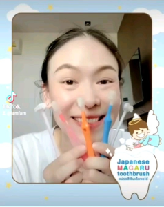 แพ๊คคู่ คุ้มกว่า ส่งไว!!! แปรงสีฟันเด็กงอได้ Magaru นำเข้าจากญี่ปุ่น
