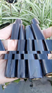 once pipa tanduk kerbau hitam minimalis A597